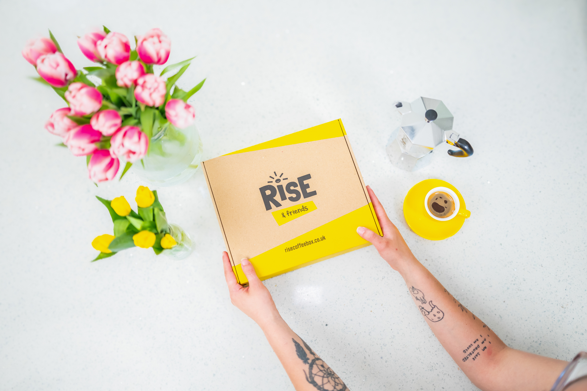 20% off your first five boxes from RISE Coffee Box